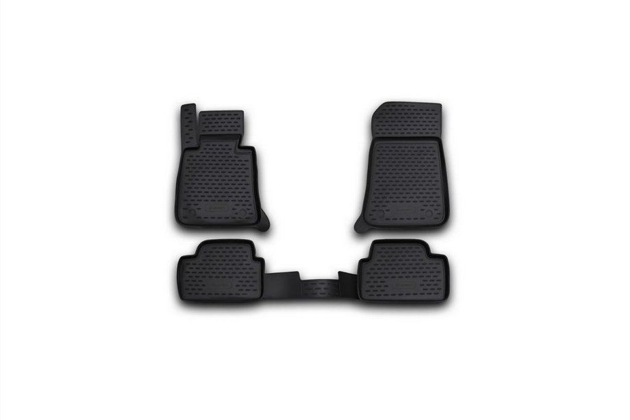 BMW 1 Serie E81/E82/E87/E88 2004–2011 Rubberen vloermatten voor het interieur (4 stuks, Novline) 5D Image