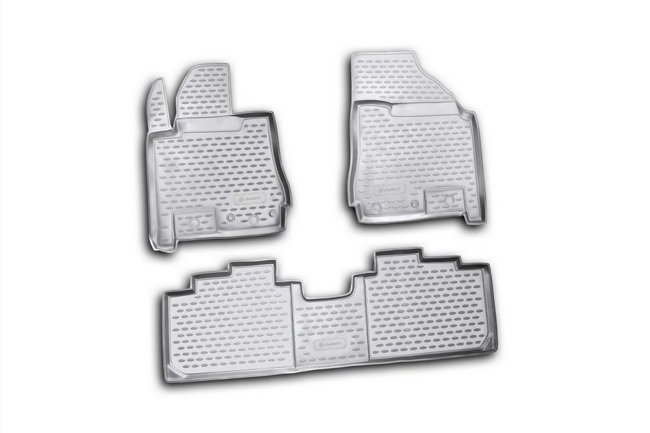 Cadillac SRX 2004–2009 (2010↗) Rubber vloermatten voor het interieur (3 stuks, Novline) Foto 1