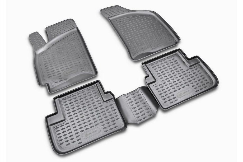 Chevrolet Lanos 1998–2017 Rubberen vloermattenset voor interieur (4 stuks, Novline) Image
