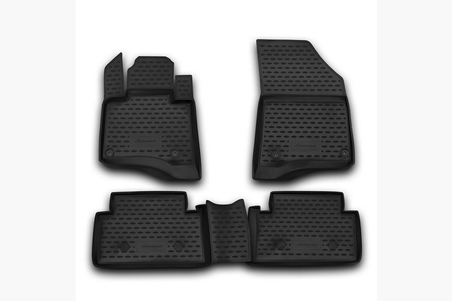 Citroen C-5 2008–2017 Rubberen vloermattenset voor interieur (4 stuks, Novline) Foto 1