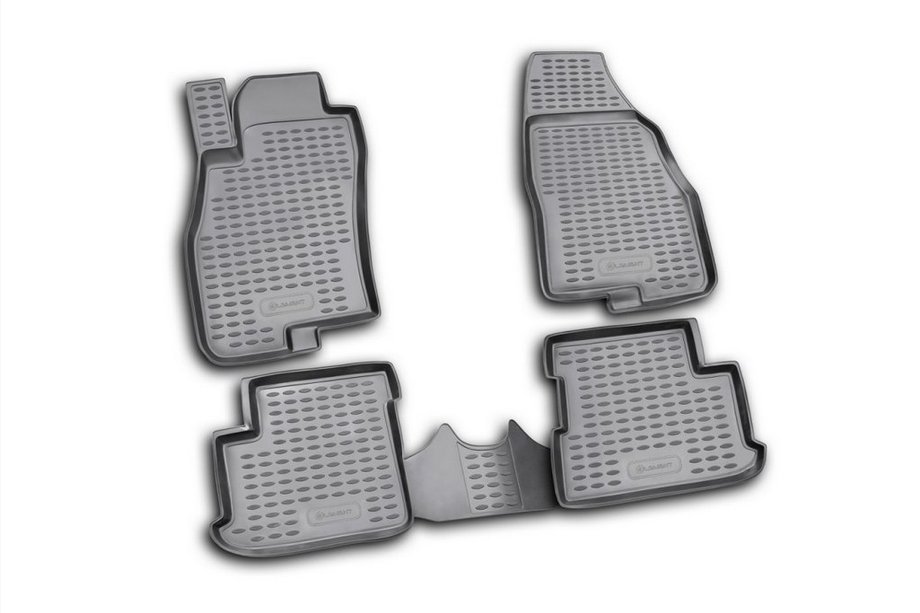 Fiat Punto Grande/EVO 2006–2018 (2006↗) Rubberen vloermattenset voor interieur (4 stuks, Novline) 5D Image