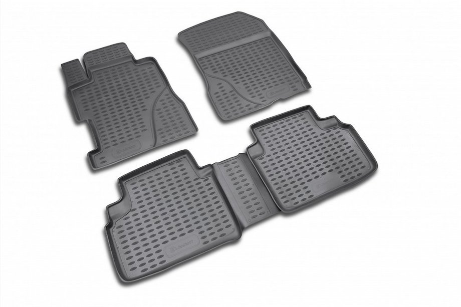 Honda Civic Sedan VIII 2006–2011 Rubberen vloermatten voor het interieur (4 stuks, Novline) 4D Image
