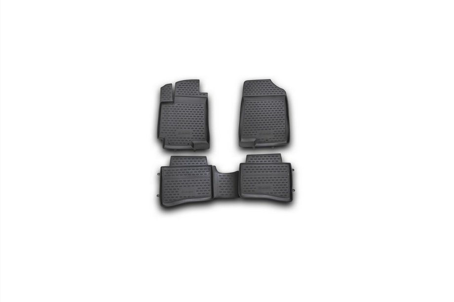 Hyundai Accent 2011–2017 Rubberen vloermattenset voor interieur (4 stuks, Novline) Image
