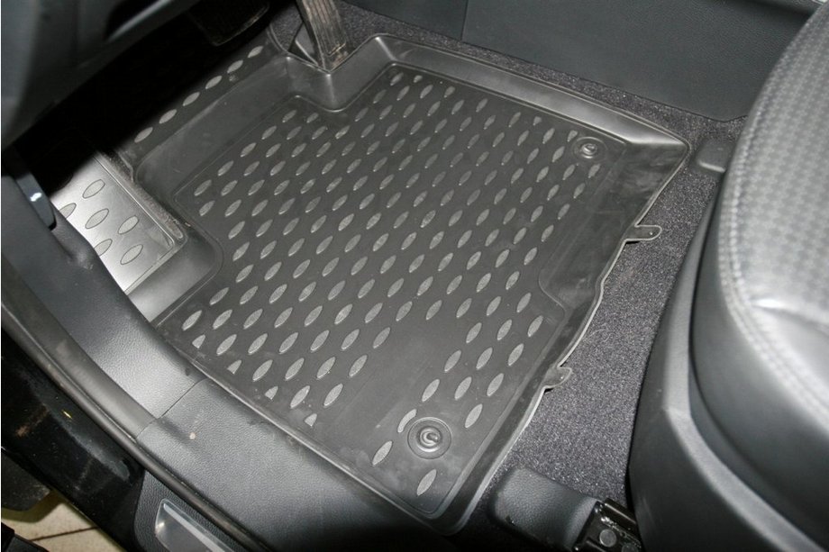 Hyundai Santa Fe 3 2012–2018 Rubberen vloermattenset voor interieur (4 stuks, Novline) Image
