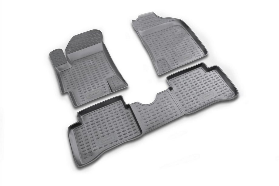 Kia Rio 2005–2011 Rubberen vloermattenset voor interieur (4 stuks, Novline) Image