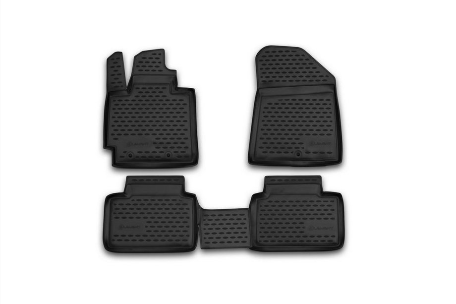 Kia Soul II 2013–2018 Rubberen vloermattenset voor interieur (4 stuks, Novline) Image