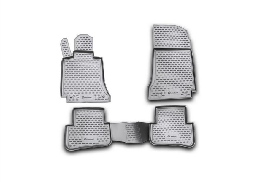 Mercedes C-klasse W204 2007–2015 Rubberen vloermattenset voor interieur (4 stuks, Novline) Image
