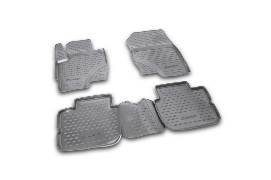 Mitsubishi Colt 2004–2012 (2009↗) Rubberen automatten voor interieur (4 stuks, Novline) 3D Image