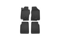 Nissan Navara 2006–2015 (2005↗) Rubberen vloermattenset voor interieur (4 st., Novline) voor handgeschakelde versnellingsbak foto 1