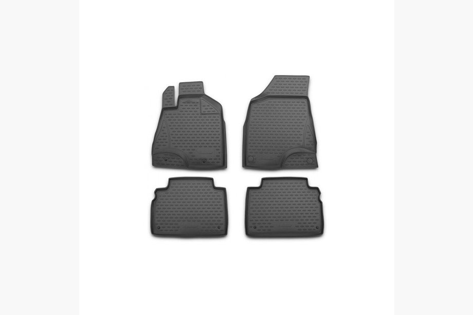 Nissan NP300 1999–2015 (2008↗) Rubberen vloermatten voor interieur (set 4 stuks, Novline) Image