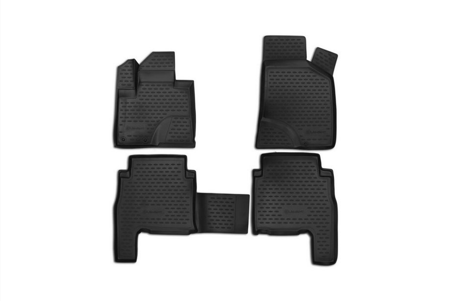 Hyundai Santa Fe 2 2006–2012 3D rubberen automatten voor interieur (4 stuks, Novline) Image
