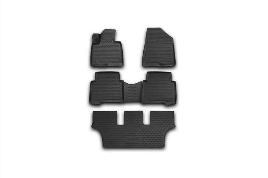 Hyundai Santa Fe 3 2012–2018 3D rubbermatten voor interieur (5-delige set, Novline) Grand Image