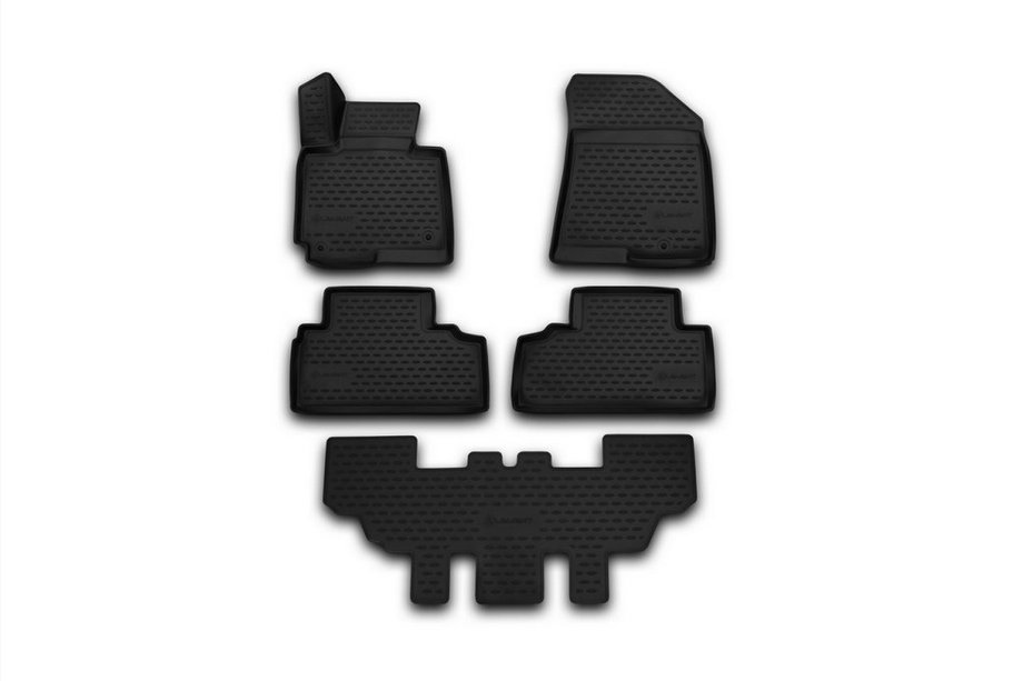 Kia Carens 2012– 3D rubberen automatten voor interieur (5-delig, Novline) 7-zits Image
