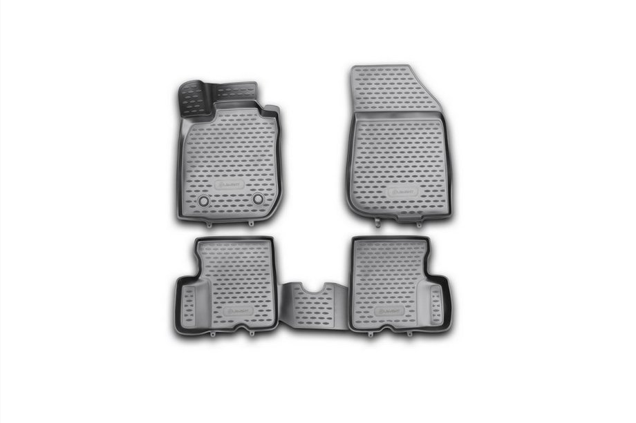 Renault Duster 2008–2017 (2011-2015) 3D rubberen vloermattenset voor het interieur (4 stuks, Novline) 2WD Image