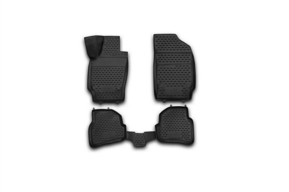 Volkswagen Polo 2010–2017 Rubberen 3D automatten voor interieur (set 4 st., Novline) HB Image