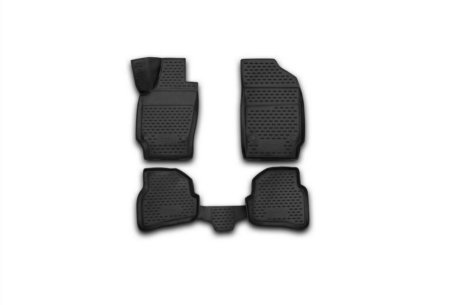 Volkswagen Polo 2010–2017 3D rubberen automatten voor interieur (4 stuks, Novline) SD Foto 1