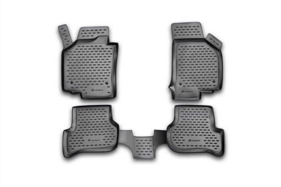 Seat Leon 2005–2012 Rubberen vloermattenset voor interieur (4 stuks, Novline) Image