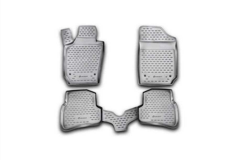 Seat Ibiza 2010–2017 Rubberen vloermattenset voor interieur (4 stuks, Novline) SW Image