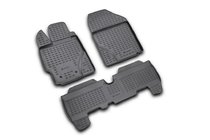 Toyota Yaris 2006–2011 Rubberen vloermatten voor het interieur (3 stuks, Novline) foto 1