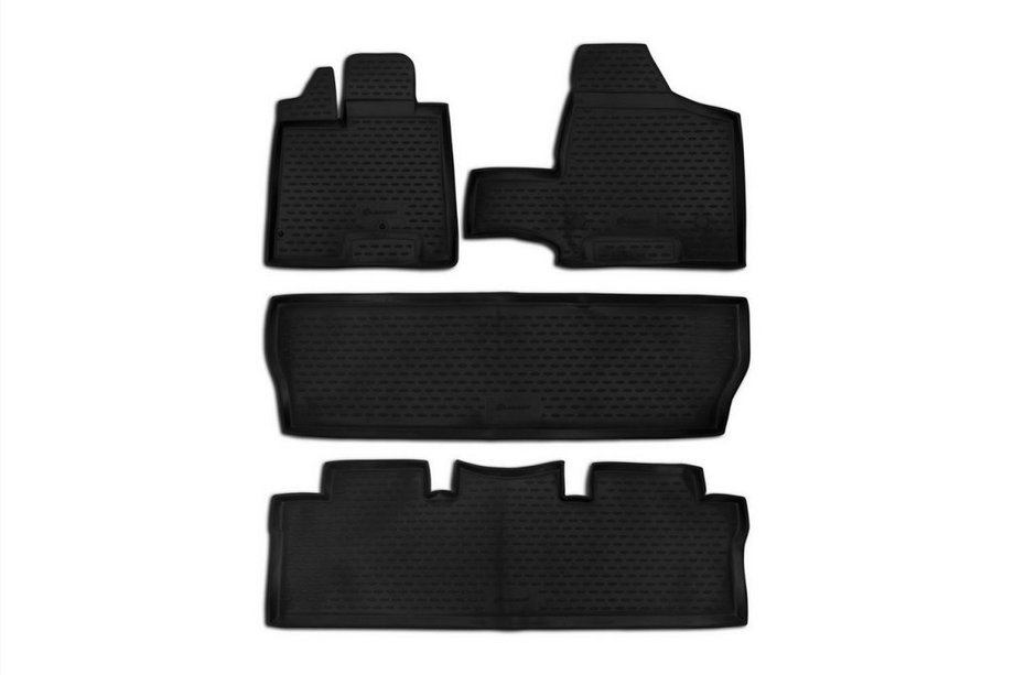 Toyota Sienna 2010–2020 Rubberen vloermattenset voor interieur (4 stuks, Novline) Image