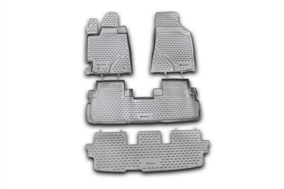 Toyota Highlander 2008–2013 Rubberen vloermattenset voor interieur (4 stuks, Novline) Foto 1