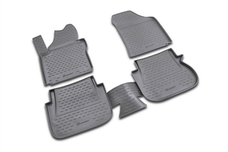 Volkswagen Caddy 2010–2015 Rubberen interieurmatten (set 4 stuks, Novline, 1 verschuifbaar) Image
