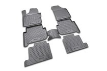 Volkswagen Touran 2010–2015 Rubberen vloermatten voor het interieur (6 stuks, Novline) 7 zitplaatsen foto 1