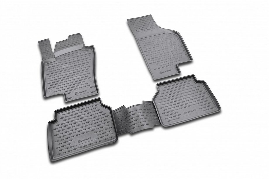 Volkswagen Tiguan 2007–2016 Rubberen vloermattenset voor interieur (4 stuks, Novline) Image