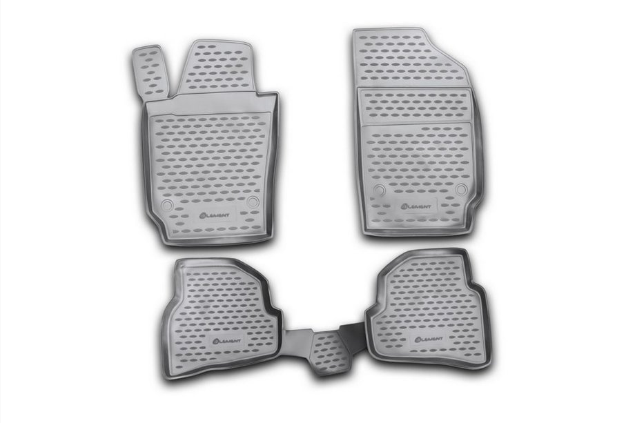 Volkswagen Polo 2010–2017 Rubberen vloermatten voor het interieur (4 stuks, Novline) HB Foto 1