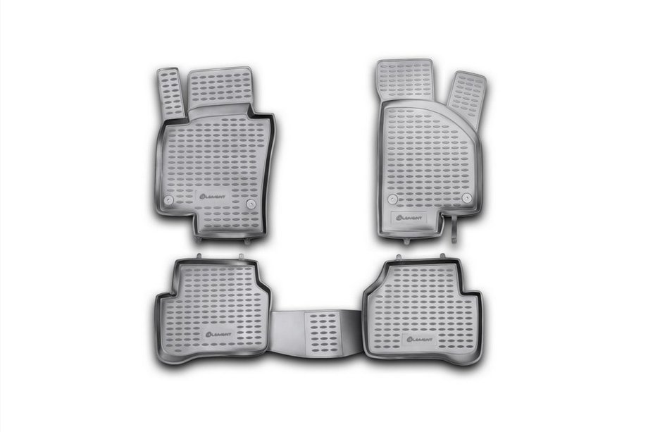 Volkswagen Passat B7 2012–2015 Rubberen vloermattenset voor interieur (4 stuks, Novline) Image