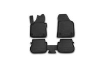 Volkswagen Caddy 2010–2015 Rubberen matten voor het interieur (4 stuks, Novline, 2 verschuifbare) foto 1
