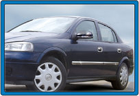 Opel Astra G Classic 1998–2012 Deurstrip (set van 4, RVS) Carmos - Turks staal foto 1