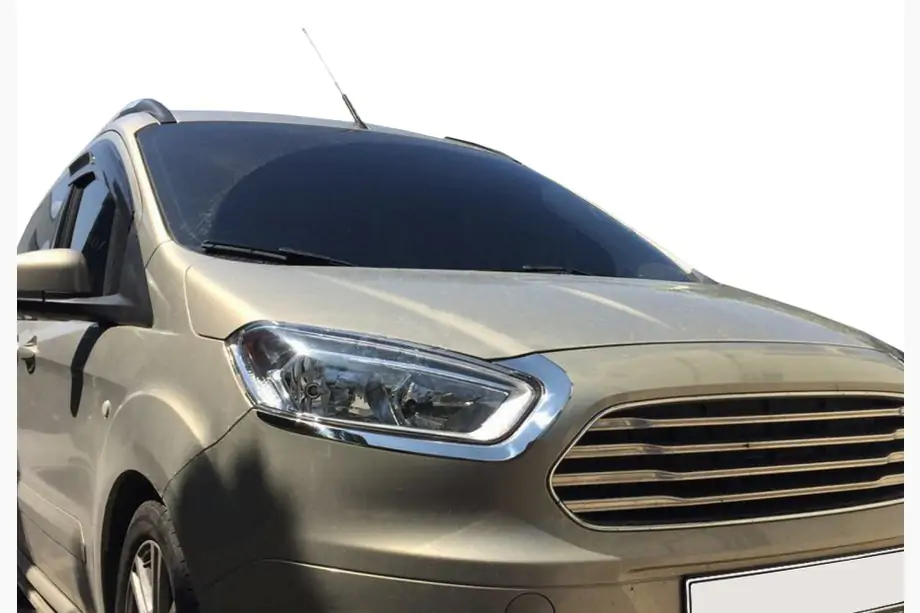 Ford Courier 2014–2023 Koplampwimpers (2 stuks, RVS) Image