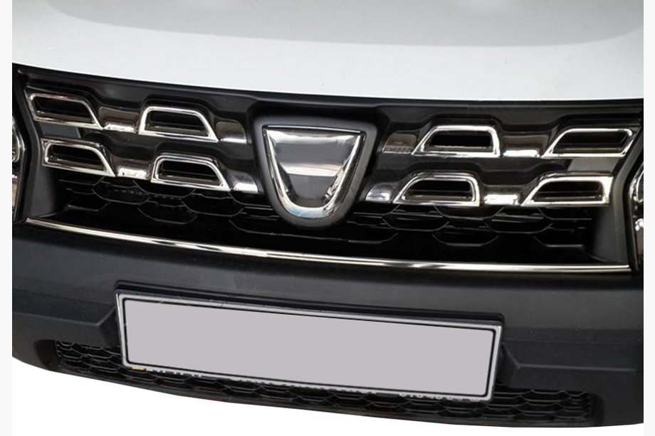 Dacia Duster 2008–2018 Sierstrip voor radiateurgrille 2014-2018 (RVS) Image