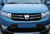 Dacia Logan MCV 2013–2020 RVS grille sierstrips (set van 4) foto 1