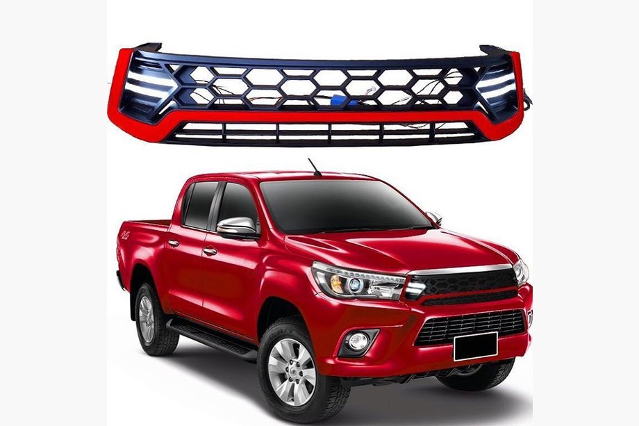 Toyota Hilux 2015– Voorgrille met LED-verlichting Image