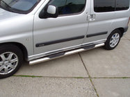 Citroen Berlingo 1996–2008 Sidebars (2 stuks, RVS) Ø70, met kunststof steunen foto 1