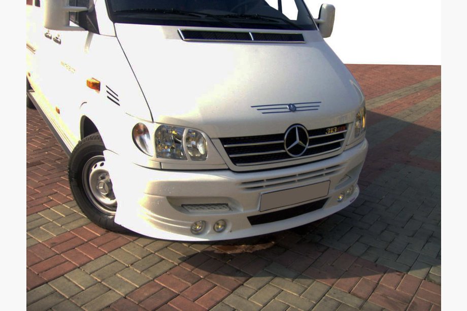 Mercedes Sprinter W901/902/903/904/905 1995–2006 Voorbumper spoiler voor 4 koplampen (CDI, spuitklaar) Foto 2