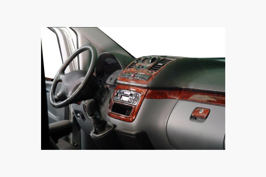Mercedes Viano 2004–2014 Dashboard sierpanelen Meric (voorzijde + interieurinserts) 2006-2014, Aluminium Foto 6