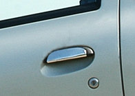 Renault Megane I 1996–2004 Deurgreep covers (set 4 stuks, RVS) Set van 4 stuks, Carmos – Turks staal foto 1