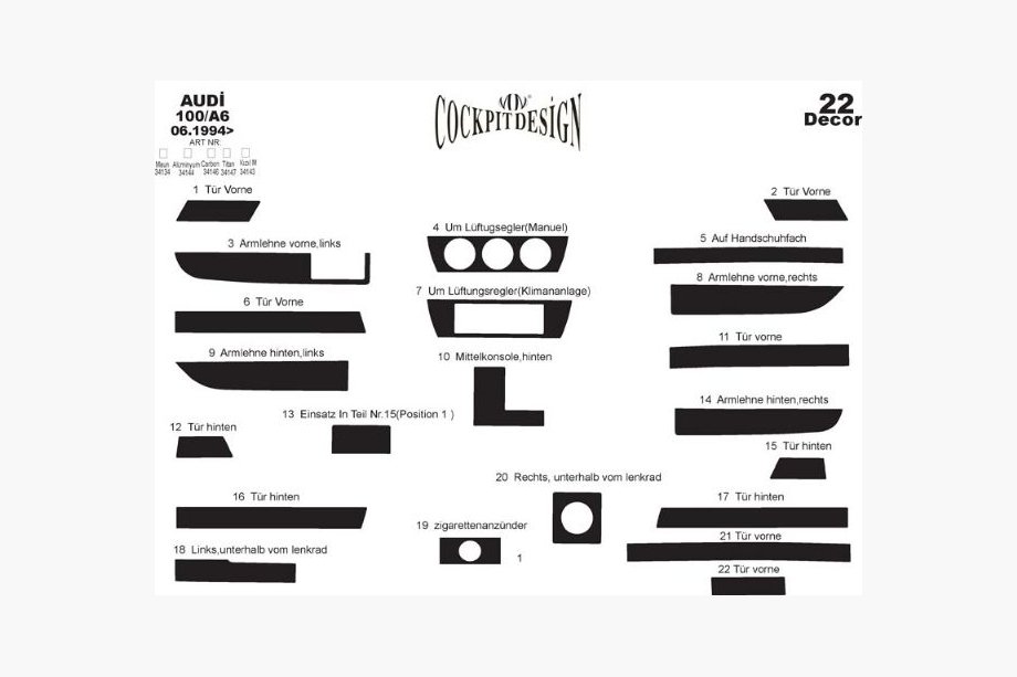 Audi 100 C4 1990–1994 Dashboarddecor Foto 5