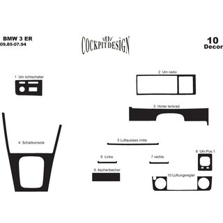 Dashboard sierlijsten BMW 3 Serie E30 1982–1994 foto 3