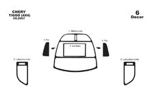 Chery Tiggo 1 2005–2016 Dashboard sierlijsten (kleine set) Titanium foto 3