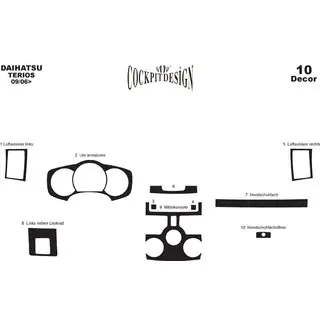 Dashboard sierlijsten Daihatsu Terios 2006–2017 foto 2