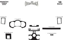 Daihatsu Terios 2006–2017 Dashboard sierlijsten Houtlook foto 2