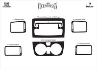 Fiat Idea 2003–2016 Decoratieve dashboardafdekking Aluminium foto 2