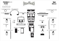 Mazda 6 2003–2008 Dashboard sierlijsten foto 11