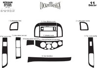 Nissan Micra K12 2003–2010 Dashboard sierlijsten Titanium foto 6