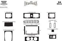 Skoda Fabia 2000–2007 Dashboardpanelen Houtlook foto 7
