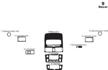 Toyota Avensis 2003–2009 Dashboard sierlijsten Small Aluminium foto 4